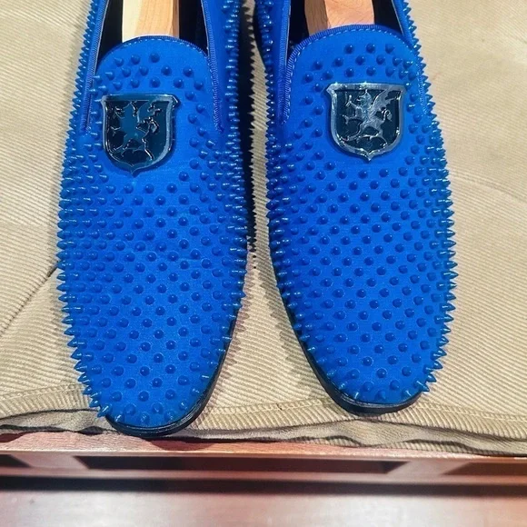 Stacy Adam’s Royal Blue Sabre Spiked Loafers. - Picture 2 of 16